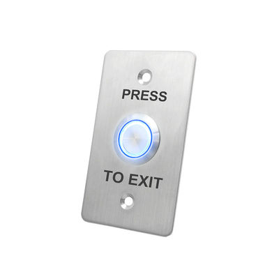 22mm Led Push Button Switch With European Size Faceplate 12V DC - 24V DC Power
