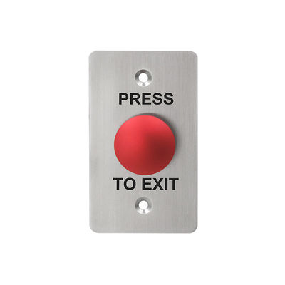 Anti - Vandal Red Door Exit Push Button Micro Switch With Fireproof Material Faceplate