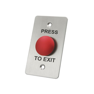 Anti - Vandal Red Door Exit Push Button Micro Switch With Fireproof Material Faceplate
