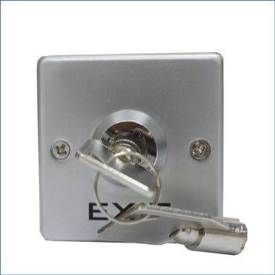 Single Pole Double Throw Keyed Momentary Switch，53 * 53mm Key switch Zinc Alloy Panel