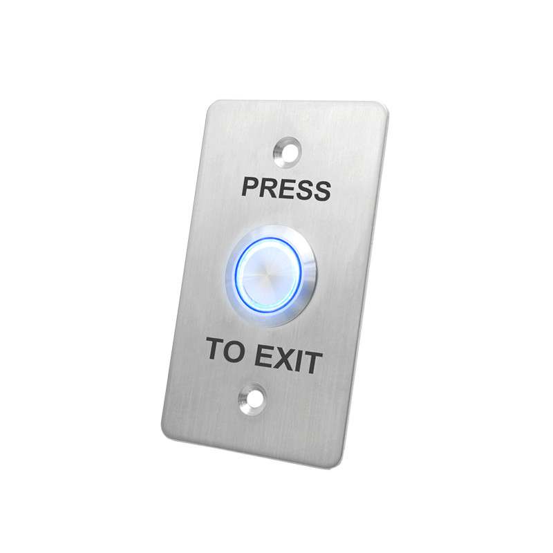22mm Led Push Button Switch With European Size Faceplate 12V DC - 24V DC Power