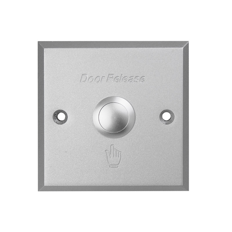 Mortise Mounted SPDT Push To Exit Button Metal Button 86 * 86mm Square Size