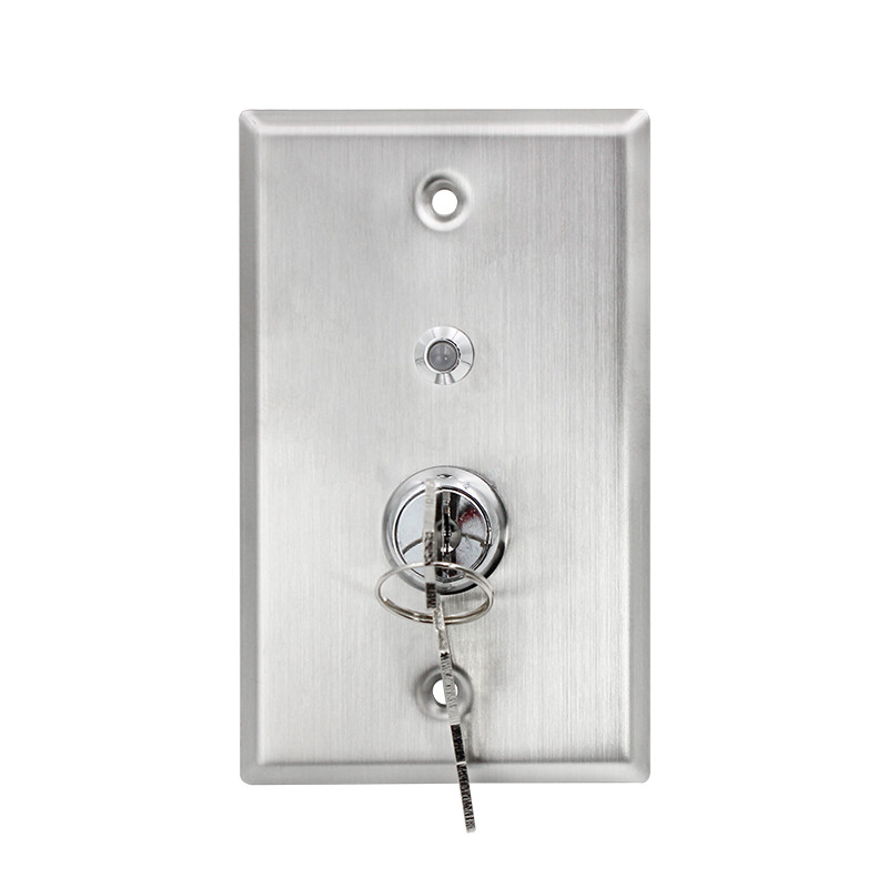 Tamper Proof Momentary Key Switch With 2 Keys Dual Light NO / NC / COM