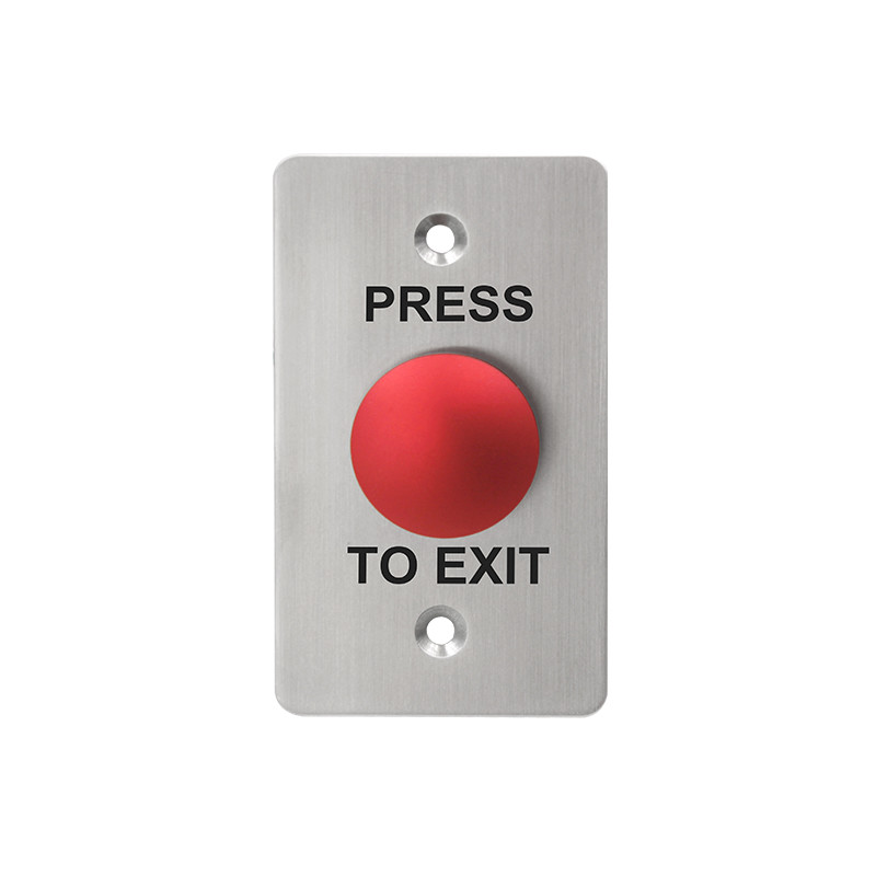 Anti - Vandal Red Door Exit Push Button Micro Switch With Fireproof Material Faceplate